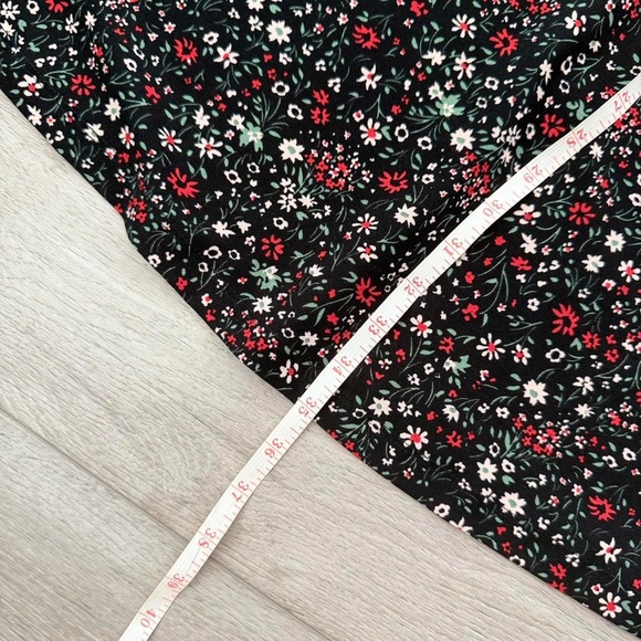 Mango Black Floral Fit & Flare Dress – Size S - Picture 8 of 11